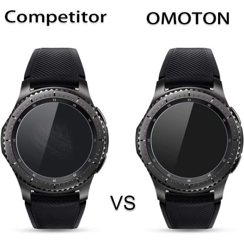  [아마존베스트]OMOTON Tempered Glass Screen Protector Compatible Samsung Gear S3 / Galaxy Watch 46mm [3 Pack]