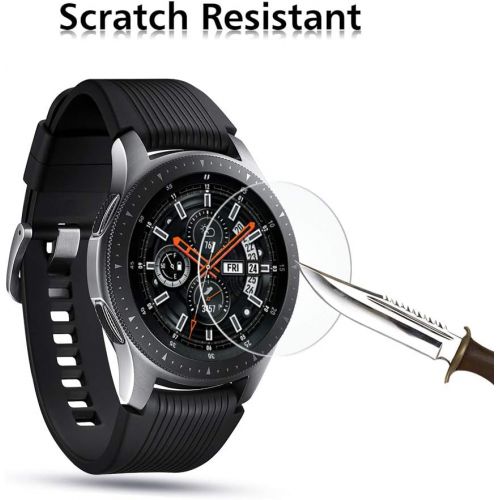  [아마존베스트]OMOTON Tempered Glass Screen Protector Compatible Samsung Gear S3 / Galaxy Watch 46mm [3 Pack]