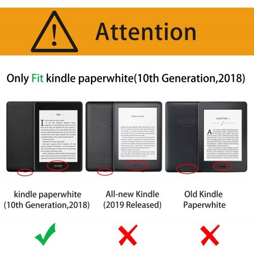  [아마존베스트]OMOTON Kindle Paperwhite Case (10th Generation-2018), Smart Shell Cover with Auto Sleep Wake Feature for Kindle Paperwhite 10th Gen 2018 Released,Black