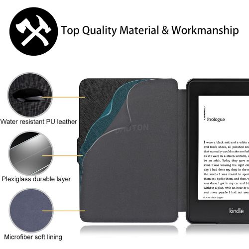  [아마존베스트]OMOTON Kindle Paperwhite Case Cover - The Thinnest Lightest PU Leather Smart Cover Kindle Paperwhite fits All Paperwhite Generations Prior to 2018 (Will not fit All New Paperwhite