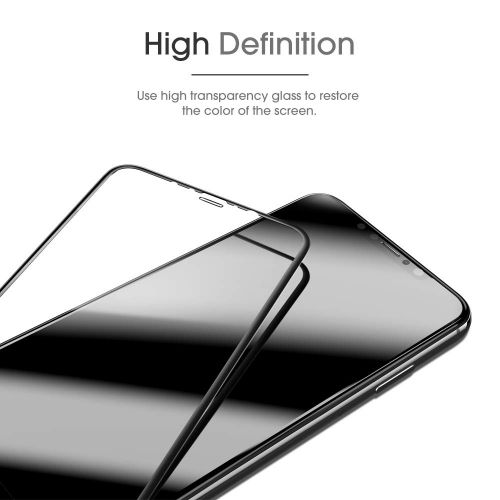  [아마존 핫딜]  [아마존핫딜]OMOTON [2 Stueck] Panzerglas Schutzfolie fuer iPhone XR (6.1 Zoll), mit Schablone, volle Bedeckung, Anti- Kratzer, Blaschenfrei, 9H Harte, HD-Klar, [3D Runde Kante]-Schwarz