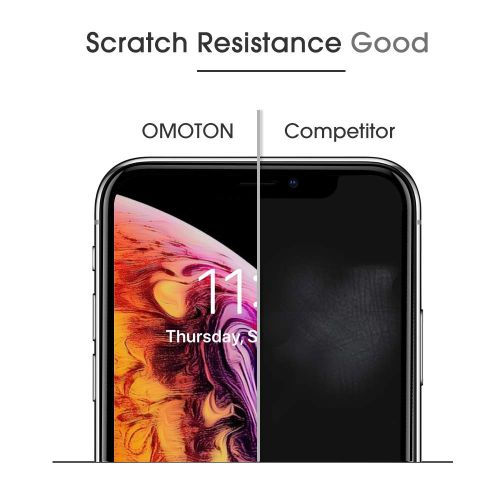  [아마존 핫딜]  [아마존핫딜]OMOTON [2 Stueck] Panzerglas Schutzfolie fuer iPhone XR (6.1 Zoll), mit Schablone, volle Bedeckung, Anti- Kratzer, Blaschenfrei, 9H Harte, HD-Klar, [3D Runde Kante]-Schwarz