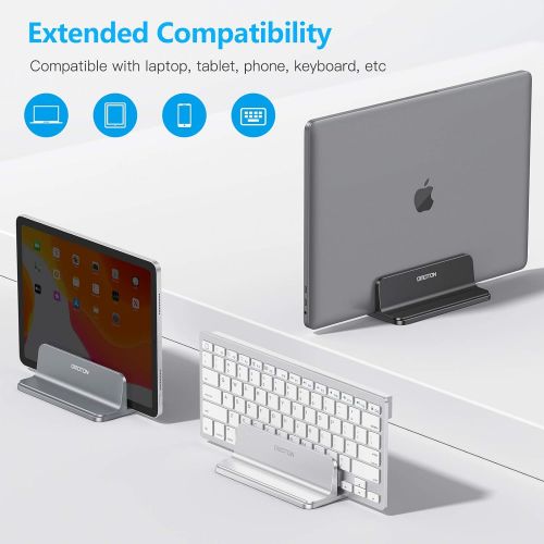  [아마존베스트]Vertical Laptop Stand [Adjustable Size], OMOTON Desktop Aluminum MacBook Stand with Adjustable Dock Size, Fits All MacBook, Surface, Chromebook and Gaming Laptops (Up to 17.3 inch)
