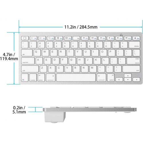  [아마존베스트]OMOTON Ultra-Slim Bluetooth Keyboard Compatible with iPad 10.2(8th/ 7th Generation)/ 9.7, iPad Air 4th Generation, iPad Pro 11/12.9, iPad Mini, and More Bluetooth Enabled Devices,