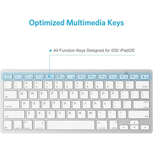  [아마존베스트]OMOTON Ultra-Slim Bluetooth Keyboard Compatible with iPad 10.2(8th/ 7th Generation)/ 9.7, iPad Air 4th Generation, iPad Pro 11/12.9, iPad Mini, and More Bluetooth Enabled Devices,