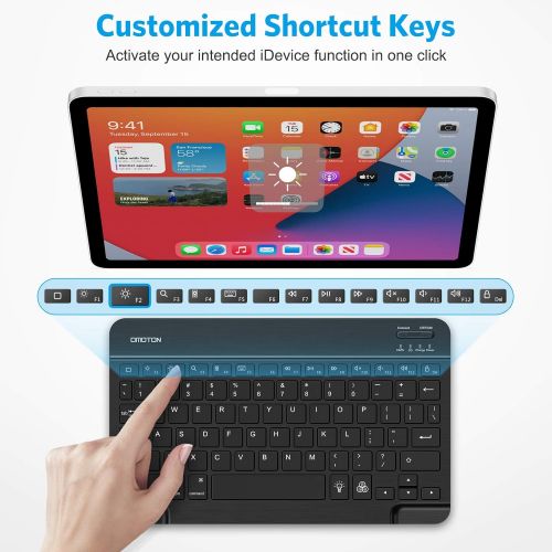  [아마존베스트]OMOTON Wireless Bluetooth Backlit Keyboard for iPad Air 4 10.9