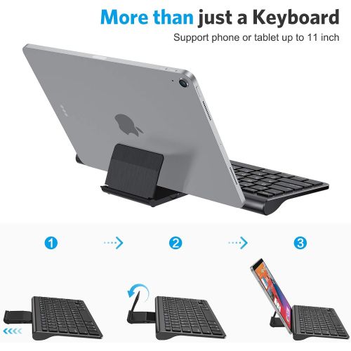  [아마존베스트]OMOTON iPad Keyboard with Sliding Stand, Ultra-Slim Bluetooth Keyboard for iPad Air 4th Generation 10.9, iPad 10.2(8th/ 7th Gen), iPad Mini, and More[Sliding Stand NOT for iPad Pro
