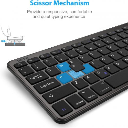  [아마존베스트]OMOTON iPad Keyboard with Numeric Keypad, Ultra Slim Wireless Bluetooth Keyboard for iPad Air 10.9/10.5, iPad Pro 12.9/11, iPad 8th 7th Gen 10.2, iPad 9.7, iPad Mini and More, Silv