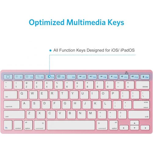  [아마존베스트]OMOTON Ultra-Slim Bluetooth Keyboard Compatible with iPad 10.2(8th/ 7th Generation)/ 9.7, iPad Air 4th Generation, iPad Pro 11/12.9, iPad Mini, and More Bluetooth Enabled Devices,