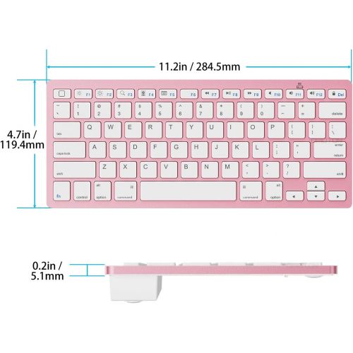  [아마존베스트]OMOTON Ultra-Slim Bluetooth Keyboard Compatible with iPad 10.2(8th/ 7th Generation)/ 9.7, iPad Air 4th Generation, iPad Pro 11/12.9, iPad Mini, and More Bluetooth Enabled Devices,