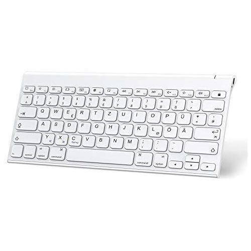  [아마존베스트]OMOTON aufladbare Bluetooth Tastatur fuer iPad, Tastatur Kabellos fuer iPad 10.2 (8. Generation) 2020/iPad 10.2 2019, iPad Air 4/3/2/1, iPad Pro 11/12.9 (2018/2020), iPad Mini, Weiss