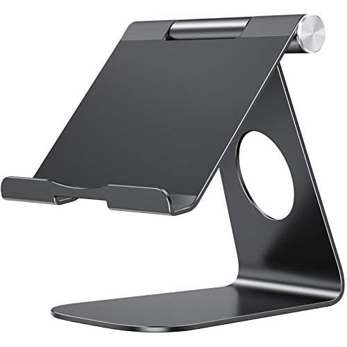  [아마존베스트]OMOTON Tablet stand, tablet stand, adjustable tablet holder for online classes/work, aluminium tablet holder compatible with iPad Air 4/Mini, iPad 10.2/9.7 and other tab up to 12.9