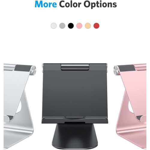  [아마존베스트]OMOTON Tablet stand, tablet stand, adjustable tablet holder for online classes/work, aluminium tablet holder compatible with iPad Air 4/Mini, iPad 10.2/9.7 and other tab up to 12.9