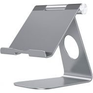 [아마존베스트]OMOTON Tablet stand, tablet stand, adjustable tablet holder for online classes/work, aluminium tablet holder compatible with iPad Air 4/Mini, iPad 10.2/9.7 and other tab up to 12.9