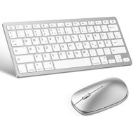 [아마존베스트]OMOTON German Bluetooth keyboard mouse set for iPad 10.2, iPad 2018/2017, iPad 8/7/6/5/4, iPad Air 4/3/2, iPad Pro 10.5, iPad Mini 5/4, iPad Pro 12.9 and iPhone, QWERTZ layout, sil