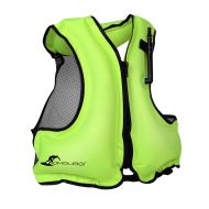 OMOUBOI Life Jacket Snorkel Vest Adult Inflatable Swim Snorkel Vest for Snorkeling, Suitable for 80-220lbs