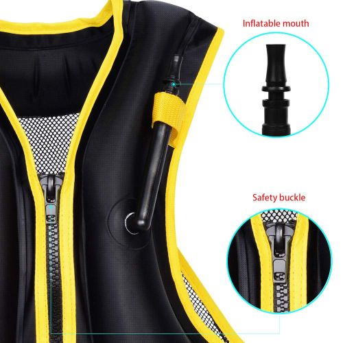  OMOUBOI Snorkel Vest Inflatable Snorkeling Vest for Men Women Large Snorkeling Life Vest