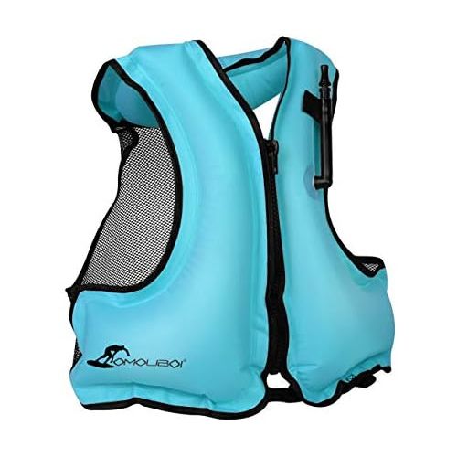  [아마존베스트]OMOUBOI Inflatable Snorkel Jacket Adult with Leg Straps for Men Women Snorkel Vest for Snorkeling Diving Swimming