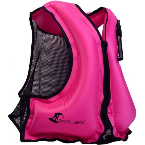  OMOUBOI LifeJackets SnorkelVestInflatable KayakLifeVest for Swimming Paddling Boating Adults Only 88-220 lbs