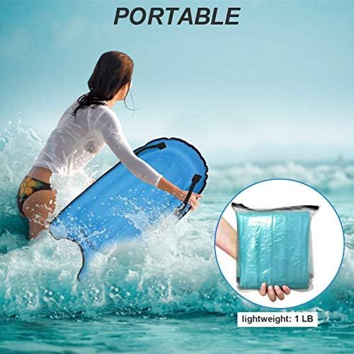  OMOUBOI Bodyboards Lightweight Soft Inflatable Bodyboard 30” Mini Surfboards for Kids Portable Boogie Boards for Surfing, Beginner Poolfloat of Swimming