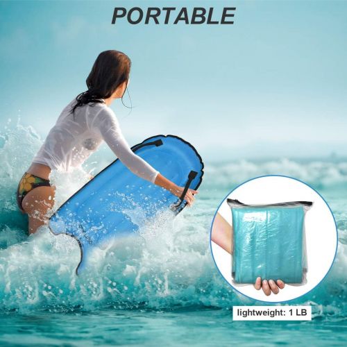  OMOUBOI Bodyboards Lightweight Soft Inflatable Bodyboard 30” Mini Surfboards for Kids Portable Boogie Boards for Surfing, Beginner Poolfloat of Swimming