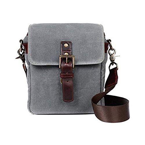  ONA - The Bond Street - Camera Messenger Bag - Smoke Waxed Canvas (ONA5-064GR)