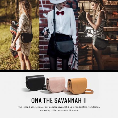  ONA Savannah II Leather Camera and Everyday Crossbody Bag, Sahara Tan with Xpix Photo Travel Cleaning Kit