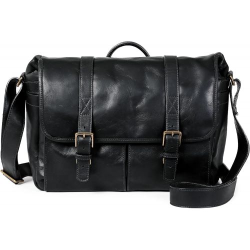  ONA - The Brixton - Camera Messenger Bag - Black Leather (ONA5-013LBL)