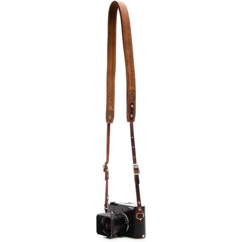  Ona The Oslo Padded Leather Camera Strap for Mirrorless and Film Cameras, Antique Cognac Brown