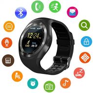 ONDY Ondy Smart Watch,Bluetooth Touch Screen Wrist Watch Camera/SIM Card Slot,Waterproof Smart Watch Sports Fitness Tracker Android iPhone iOS Phones Samsung Huawei for Kids Women Men (