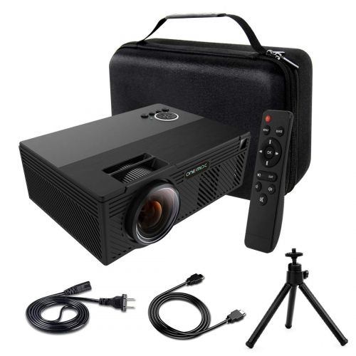  ONE·MIX Video Projector, ONEMIX 2400 Lumens LED Full HD Home Theater Projector with Tripod, Big Display Mini...