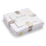 ONE PARK LINENS Ultra Soft Organic Four Layer Swaddle Blankets, 100% Cotton Muslin, Baby Blankets 4 Layer  GOTS Certified  47 x 47 inches - Butterfly & Dots - Make a Perfect Boy & Girl Baby Show