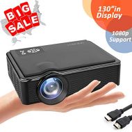 Home Video Projectors, ONE-MIX 2400 lumens Led Mini Portable Projector 1080P HD HDMI VGA AV USB Support, Home Theater Movie Projector for TV, Entertainment, Laptop, PS4, Fire TV St