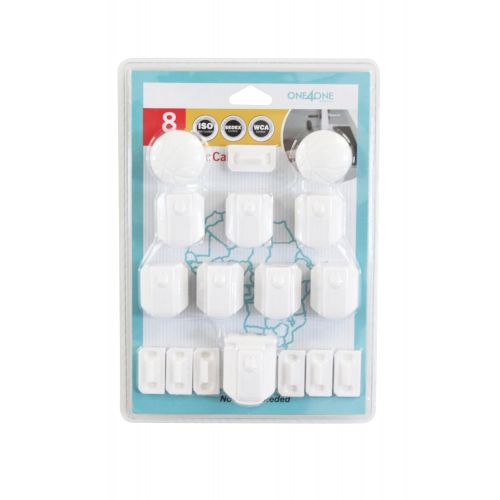  ONE4ONE Safety’s 8 Locks + 2 Keys Safety Magnetic Child Cabinet Lock | Babyproof Lck | Simple...