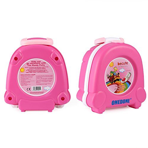  [아마존베스트]ONEDONE Portable Travel Potty Urinal for Boys and Girls Camping Car Travel - Perfect Mommys Helper for Potty Training (Girl)