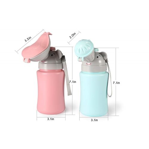  [아마존베스트]ONEDONE Portable Baby ChildPottyUrinal Emergency Toilet for Camping Car Travel and Kid Potty Pee Training (Pink)