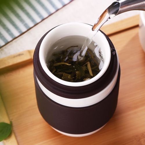  ONEISALL gybl147200ml Chinesischer Stil Porzellan handgefertigt Kung Fu Tee Tasse, Keramik Tee Cup mit Loose Leaf Tea Brewing Systemattraktiven hoch Tee-Ei Tasse mit Deckel br