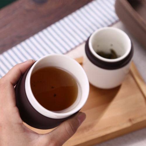  ONEISALL gybl147200ml Chinesischer Stil Porzellan handgefertigt Kung Fu Tee Tasse, Keramik Tee Cup mit Loose Leaf Tea Brewing Systemattraktiven hoch Tee-Ei Tasse mit Deckel br