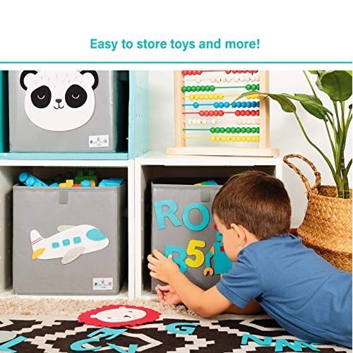  [아마존베스트]ONEOMI Foldable Canvas Storage Toy Box/Bin/Cube/Chest/Basket/Organizer for Kids and Toddlers - Removable and Interchangeable Designs, 4 Boxes, 8 Designs.