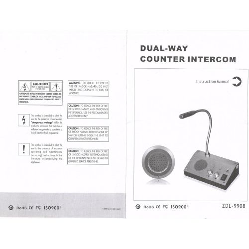  ONETAK Bank Counter Window Intercom System Dual-way Intercommunication Microphone 3W