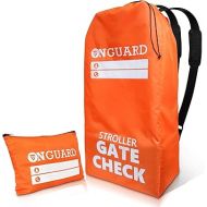 ONGUARD Waterproof Single and Double Stroller Bag for Airplane - Travel Stroller Cover - Airplane Stroller Travel System - Gate Check Stroller Bag - Baby Airplane Essentials - Orange