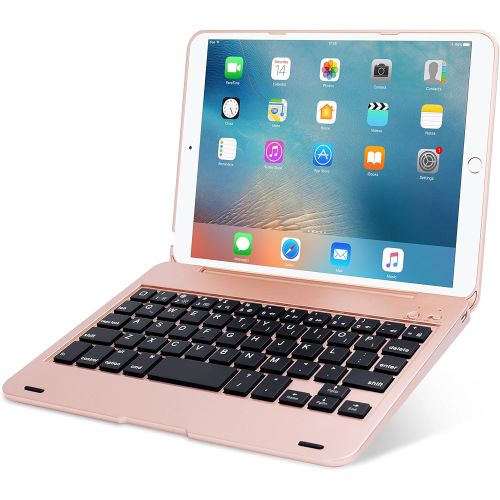  [아마존베스트]ONHI Wireless Keyboard for iPad Mini Keyboard Case, Folio Flip Smart Cover for iPad Mini 3/ iPad Mini 2/ iPad Mini 1 with Folding Stand,Silent Typing(Rose Gold)