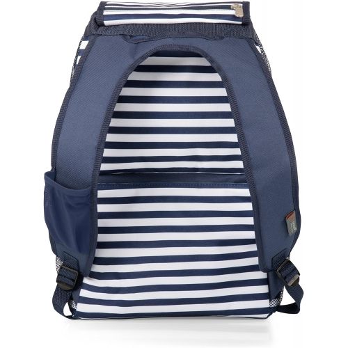  ONIVA - a Picnic Time Brand Zuma Insulated Cooler Backpack, Navy/White Stripes