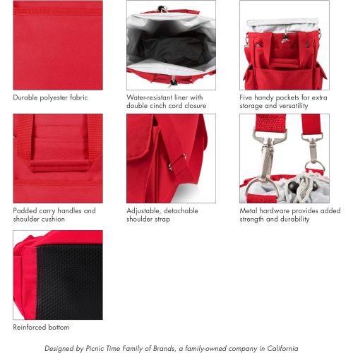  ONIVA - a Picnic Time Brand Coca-Cola Activo Cooler Tote Bag, 13.5 x 5.5 x 14, Enjoy Coke-Red