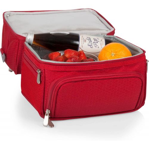  ONIVA - a Picnic Time brand - Enjoy Coke Pranzo Lunch Bag - Insulated Lunch Box with Picnic Set - Lunch Cooler Bag, (Red)