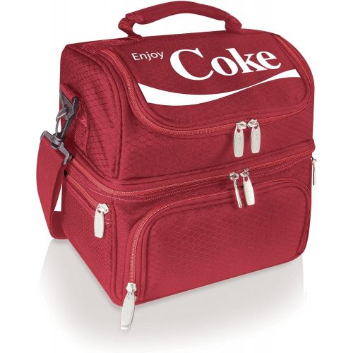  ONIVA - a Picnic Time brand - Enjoy Coke Pranzo Lunch Bag - Insulated Lunch Box with Picnic Set - Lunch Cooler Bag, (Red)