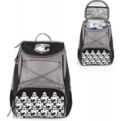  ONIVA - a Picnic Time brand - Star Wars Storm Trooper PTX Backpack Cooler - Soft Cooler Backpack - Insulated Lunch Bag, (Black with Gray Accents)