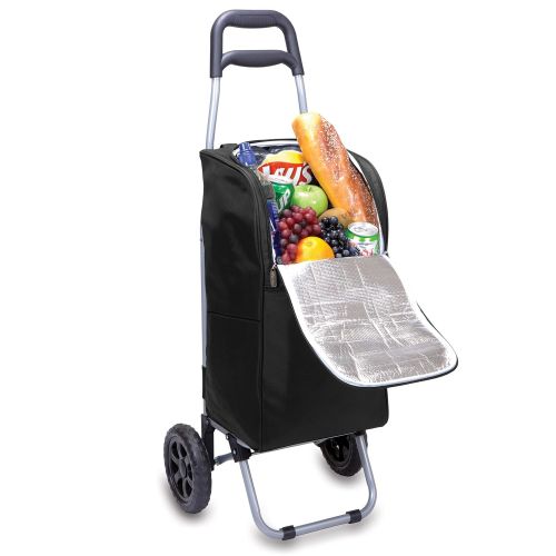  ONIVA - a Picnic Time brand ONIVA - a Picnic Time Brand Insulated Cart Cooler with Wheeled Trolley, Black