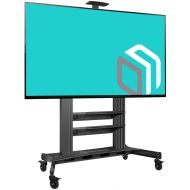 ONKRON Mobile TV Stand TV Cart for 60 to 100-Inch Flat Screens up to 300 lbs Black (TS2811)