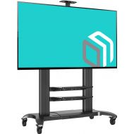 ONKRON Mobile TV Stand Rolling TV Cart for 60 to 100-inch LCD LED Plasma Flat Panel Screens up to 300 lbs Black